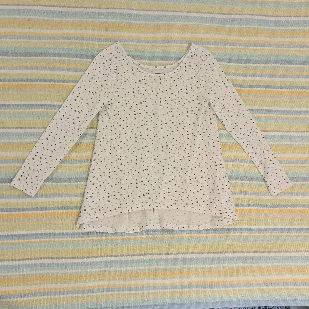 🛍️ BUNDLE ONLY • Old Navy Star Print Long Sleeve Shirt Size Small 6/7